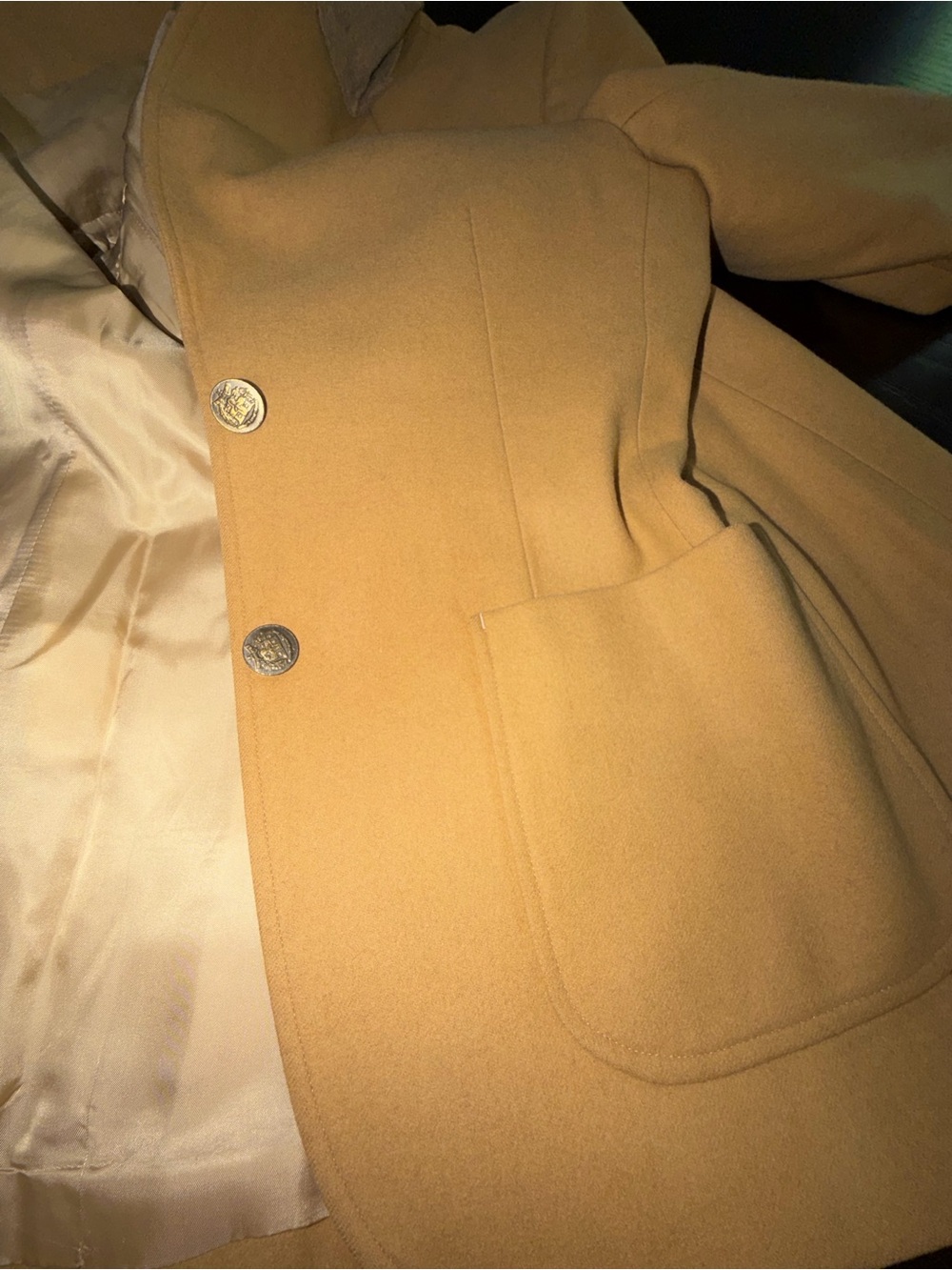 Vintage Bon Chic‎ by Silver Ox Camel Wool Blend Blazer Jacket - Picture 10 of 10